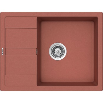 Chiuveta granit Schock Ronda D-100L Canyon Cristalite 650 x 500 mm, adancime cuva 190 mm, reversibila, montare pe blat Chiuveta granit Schock Ronda D-100L Canyon Cristalite 650 x 500 mm, adancime cuva 190 mm, reversibila, montare pe blat