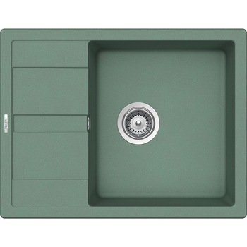 Chiuveta granit Schock Ronda D-100L Sage Cristalite 650 x 500 mm, adancime cuva 190 mm, reversibila, montare pe blat Chiuveta granit Schock Ronda D-100L Sage Cristalite 650 x 500 mm, adancime cuva 190 mm, reversibila, montare pe blat