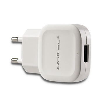 Adapter Qoltec pentru Smartphone, Tablet, 12W, 5V, 2.4A, USB, alb Adapter Qoltec pentru Smartphone, Tablet, 12W, 5V, 2.4A, USB, alb