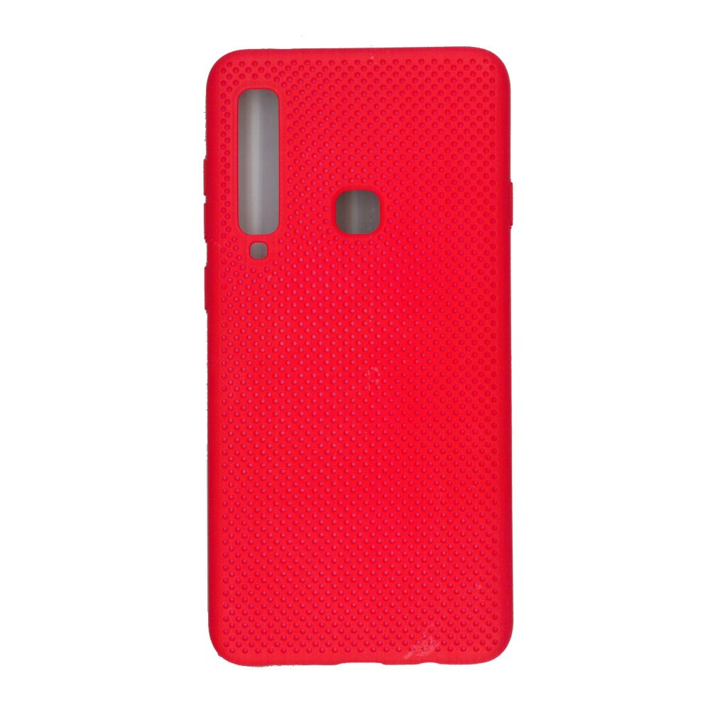 Husa din silicon cu perforatii, Eurocell, pentru Samsung Galaxy A9 2018, rosu
