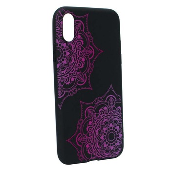Husa Apple iPhone XS / X, Silicon, Lace B118 Husa Apple iPhone XS / X, Silicon, Lace B118