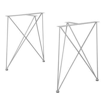 Set 2 bucati picioare masa AATF-9502, en.casa, 62 x 22 x 72 cm, otel sinterizat, argintiu pentru mobilier Fa singur Set 2 bucati picioare masa AATF-9502, en.casa, 62 x 22 x 72 cm, otel sinterizat, argintiu pentru mobilier Fa singur