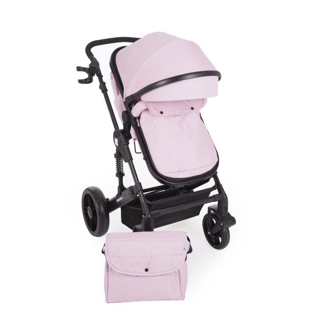 Carucior transformabil 3 in 1 Darling Pink Black Ribbon