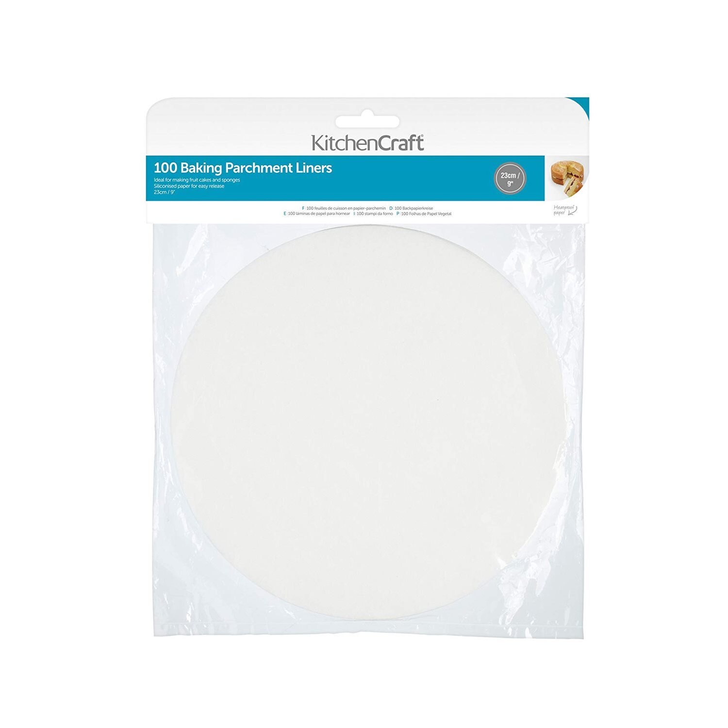 Set hartie de copt, 100 bucati, 23 cm - Kitchen Craft