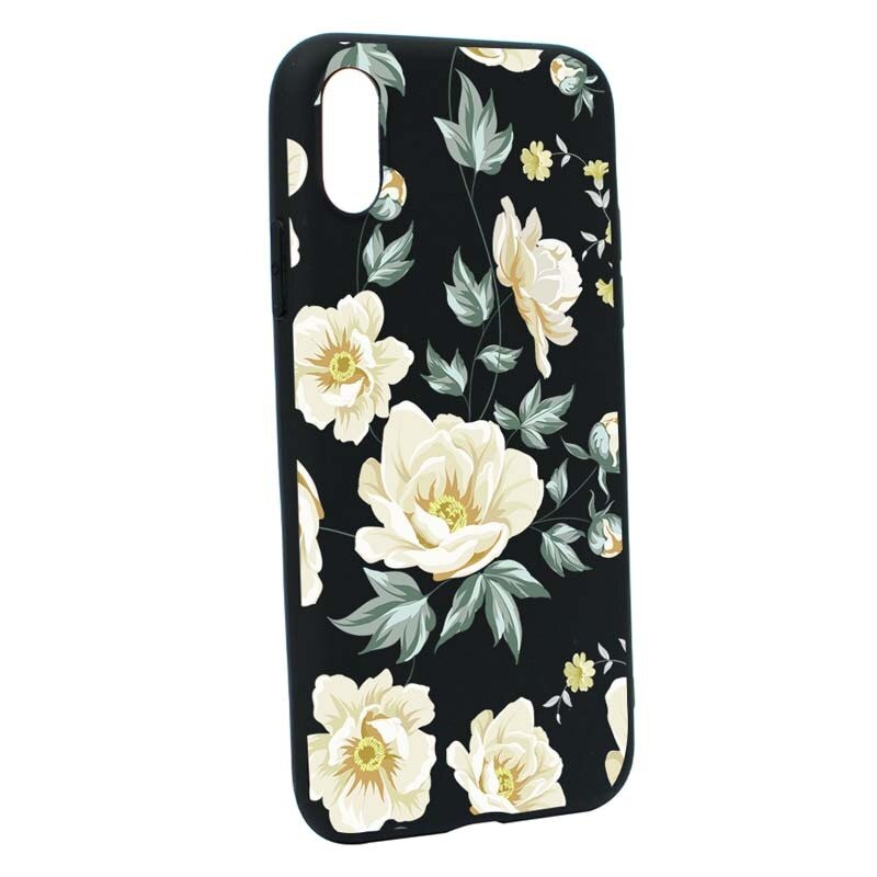 Husa Apple iPhone XS / X, Silicon, Floral B126