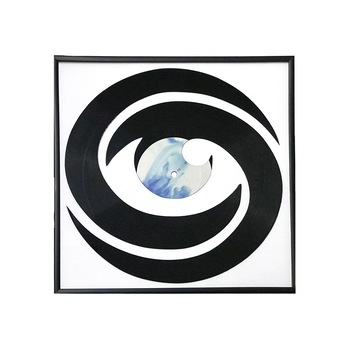 Tablou personalizat din vinil reciclat, Vinilistic, Ilussion Eye, Vinyl, Abstract, Cadou original, 32x32cm Tablou personalizat din vinil reciclat, Vinilistic, Ilussion Eye, Vinyl, Abstract, Cadou original, 32x32cm