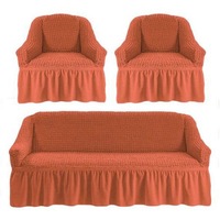 set huse pentru canapea de 3 locuri si 2 fotolii din bumbac elasticizat si creponat 3-1-1 caramiziu imagen 9_0_
0