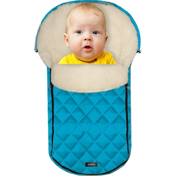 Sac de Iarna pentru Carucior TI-N61, pentru Bebelusi, Lana Oaie, Orificii Centura Siguranta, Fermoar Turcoaz Inchis Sac de Iarna pentru Carucior TI-N61, pentru Bebelusi, Lana Oaie, Orificii Centura Siguranta, Fermoar Turcoaz Inchis