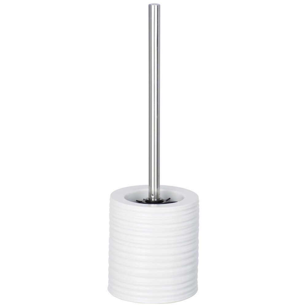 Perie de toaleta Mila, Wenko, Ceramica/Silicon, Alb