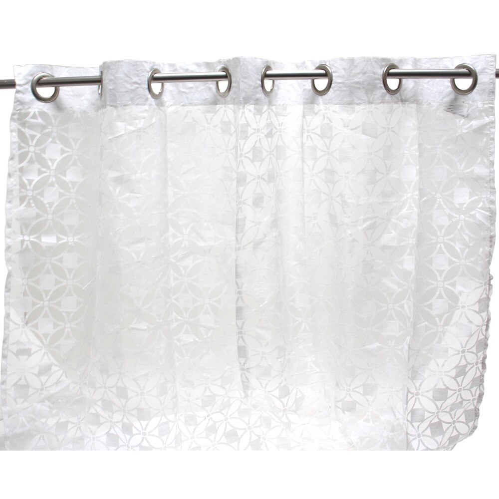 Perdea alba, iMK®, cu model, 135x250 cm