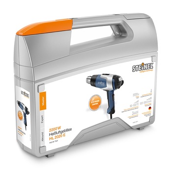 Pistol suflanta de aer cald HL 2020 E, 2200W, max. 630°C, afisaj LCD, valiza depozitare, duza reductie 9mm, Steinel Pistol suflanta de aer cald HL 2020 E, 2200W, max. 630°C, afisaj LCD, valiza depozitare, duza reductie 9mm, Steinel