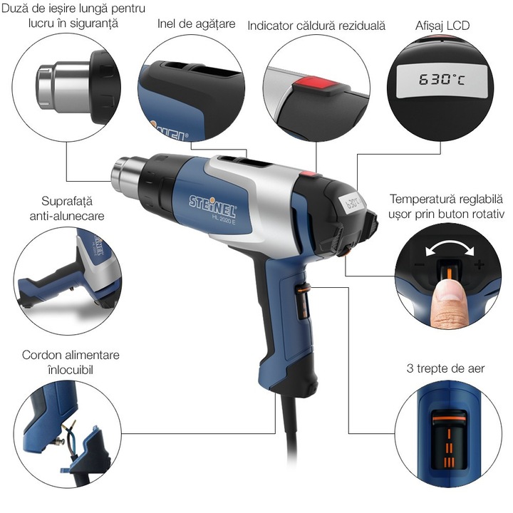 Steinel HL 2020 E Hőlégfúvó + Koffer (110021264)