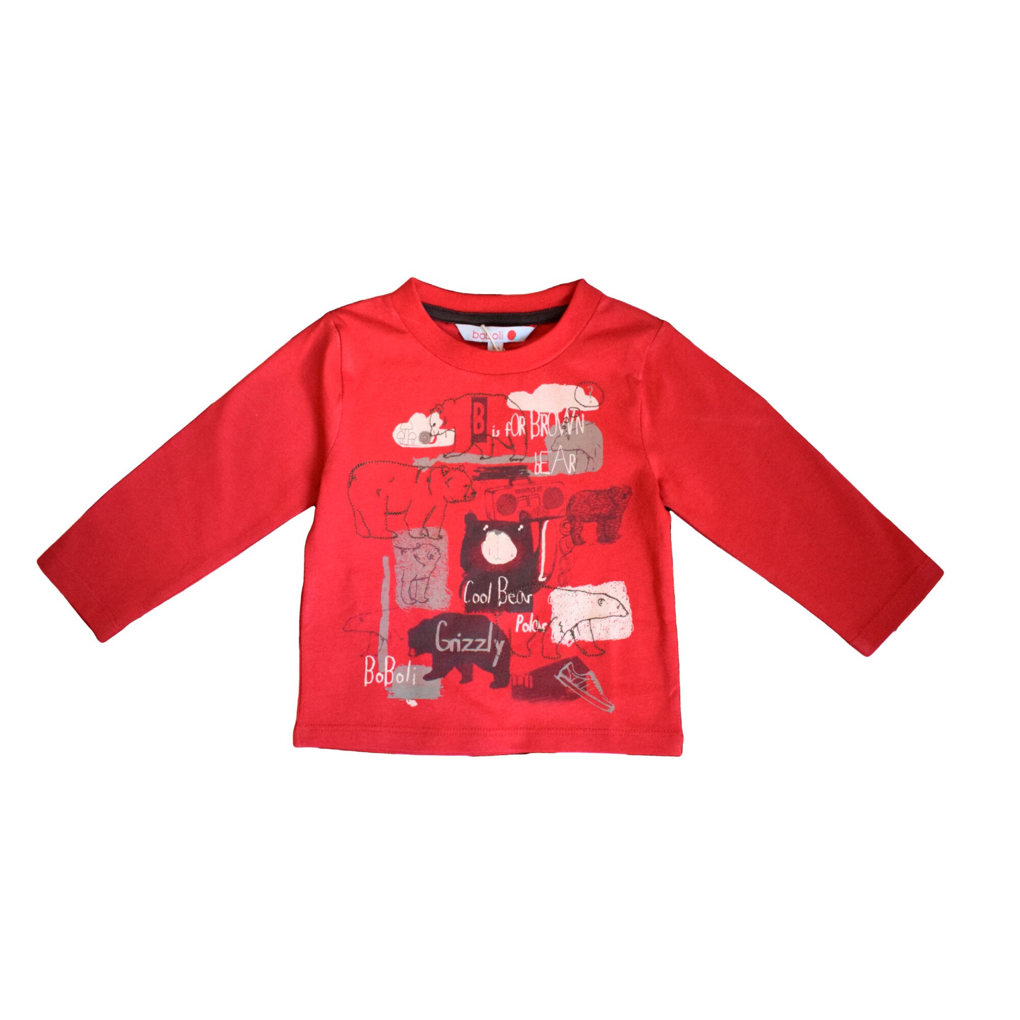 Bluza cu ursi, Boboli, rosu