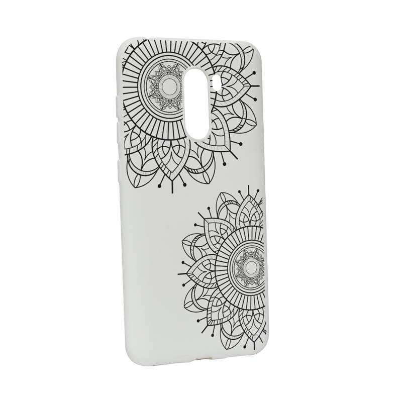 Husa Xiaomi PocoPhone F1, Silicon, Black Flowers W117