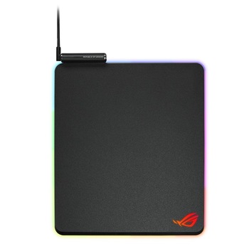Mousepad gaming ASUS ROG Balteus, RGB, port USB, iluminare Aura Sync, Negru Mousepad gaming ASUS ROG Balteus, RGB, port USB, iluminare Aura Sync, Negru