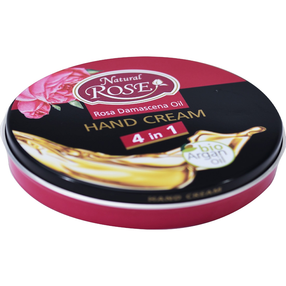 Crema de mani 4 in 1 cu extract de trandafiri si ulei de argan bio, 75 ml