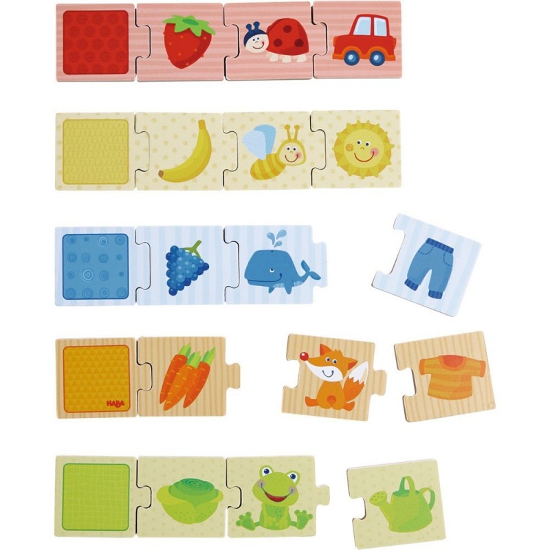 Potriveste culorile - puzzle pentru copii, Haba, Lemn, 2 ani+