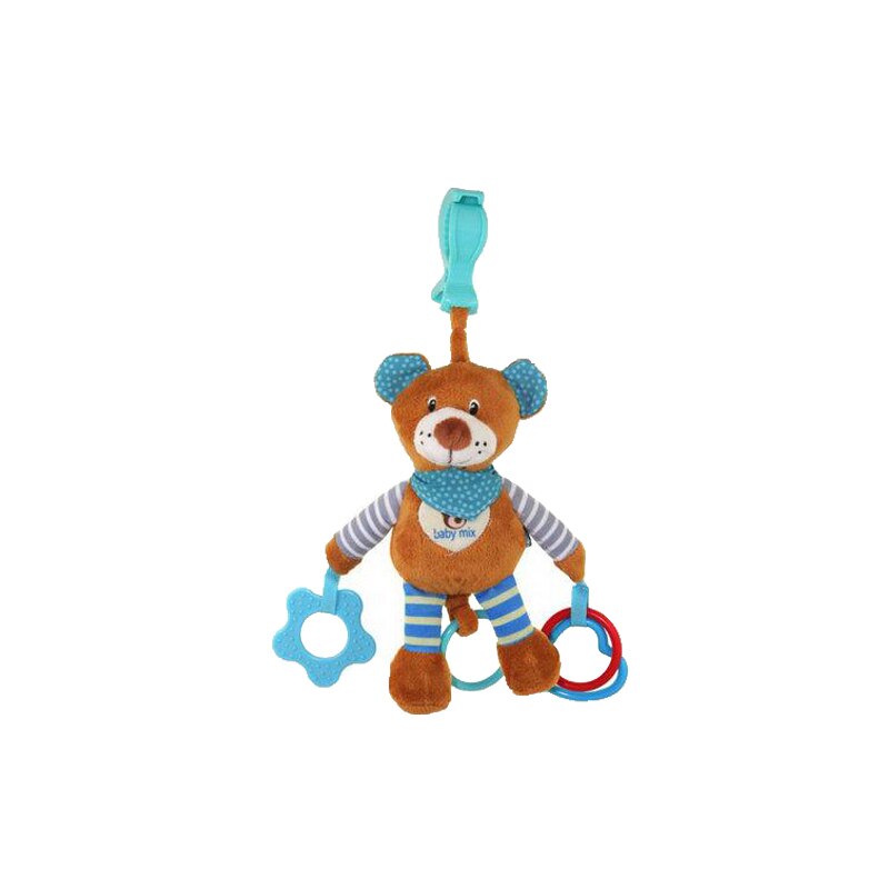 Jucarie pentru carucior BabyMix Ursulet STK16300B, Maro