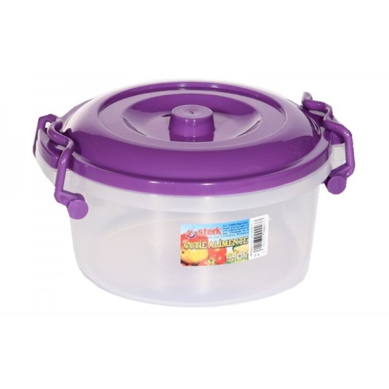 Cutie alimente rotunda cu maner si capac Sterk 3,5l