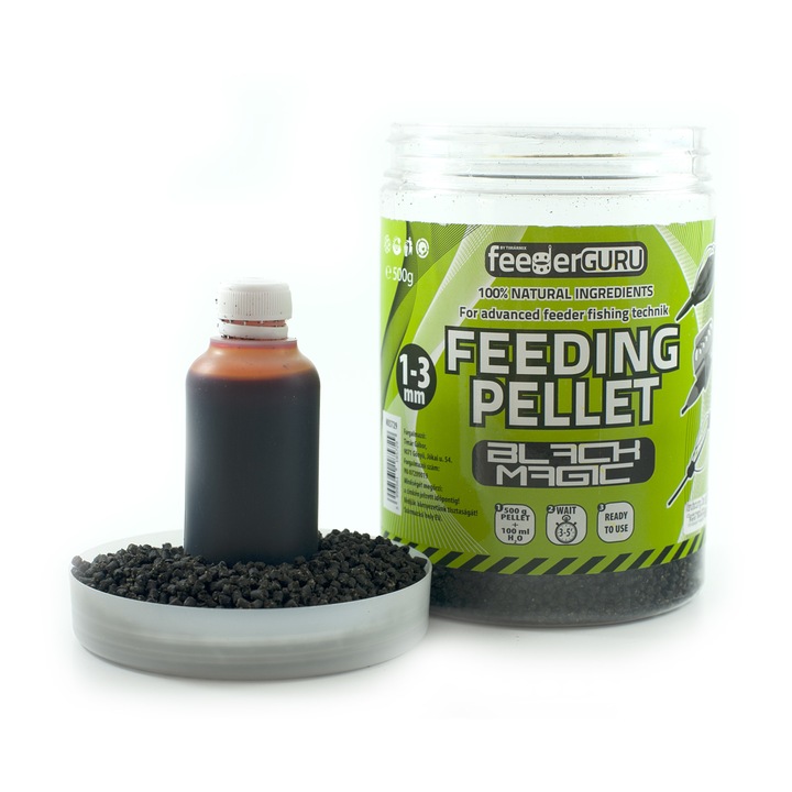 Pelete,TIMAR, Feeder Guru Feeding Pellet, Black Magic 500g