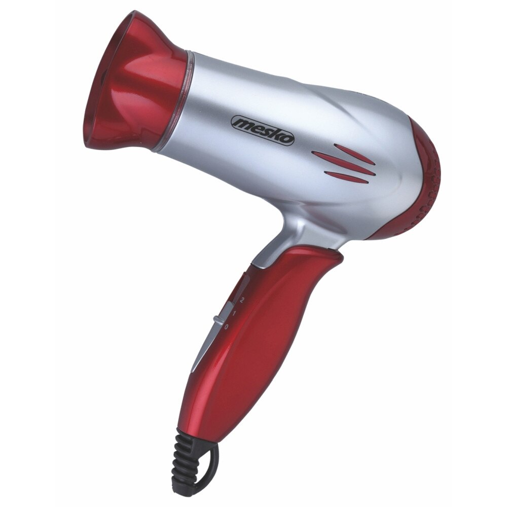 Mini Uscator de Par Mesko pentru Voiaj, Maner Pliabil, Putere, 1200W, 2 Viteze, Gri/Visiniu