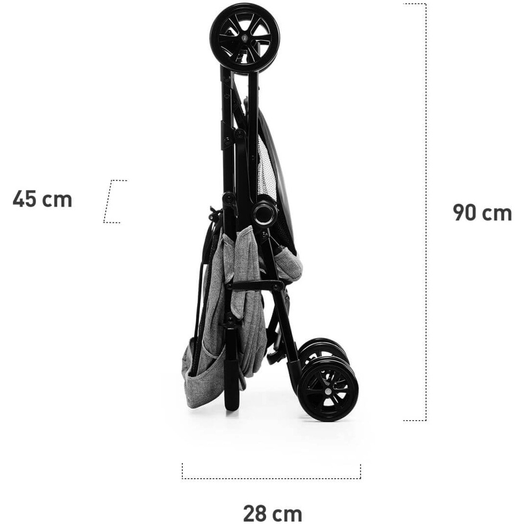 kinderkraft grey lite up stroller