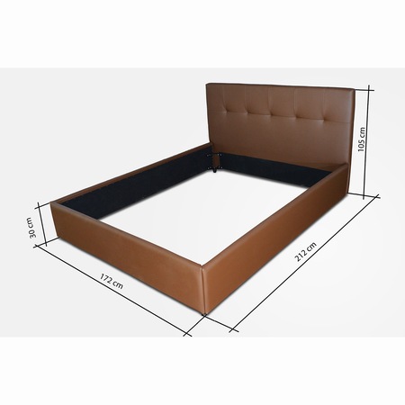 Pat Kring Amore,160x200cm, piele ecologica, negru