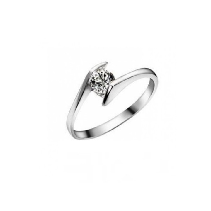 Kelan Eljegyzési gyűrű, ezüst, fehér arannyal LoveStory kreáció