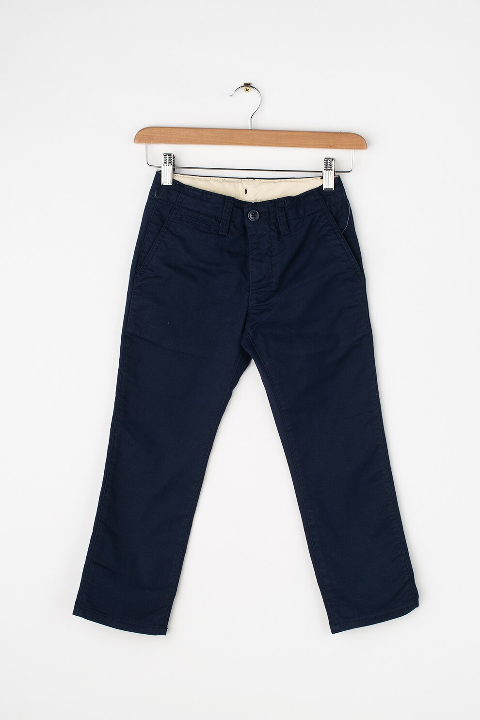 000234818GAP, Pantaloni chino cu buzunare oblice, Bleumarin inchis