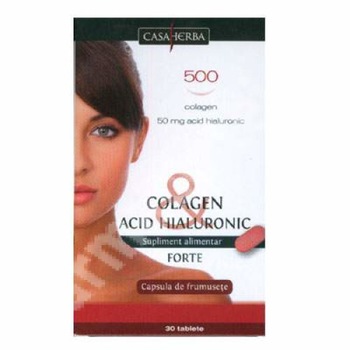 Colagen cu acid hialuronic forte 30cps Casa Herba Colagen cu acid hialuronic forte 30cps Casa Herba