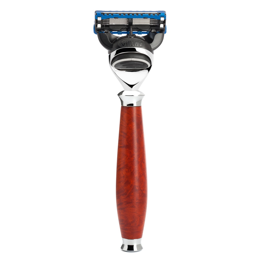 Aparat de ras Muehle cu maner din lemn de briar R 59 F