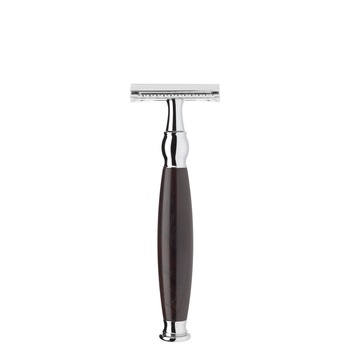 Aparat de ras clasic Safety Razor cu maner din lemn african blackwood cu cap piaptan inchis Sophist R 85 SR Aparat de ras clasic Safety Razor cu maner din lemn african blackwood cu cap piaptan inchis Sophist R 85 SR