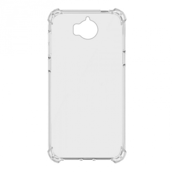 Huawei Y5 (2017) telefontok gumi / szilikon (shockproof, légpárnás sarok) Átlátszó