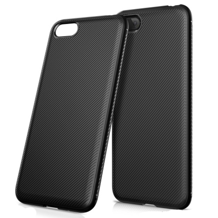 Huawei Y5 2018 (Y5 Prime 2018) telefontok gumi / szilikon (közepesen ütésálló...) Fekete