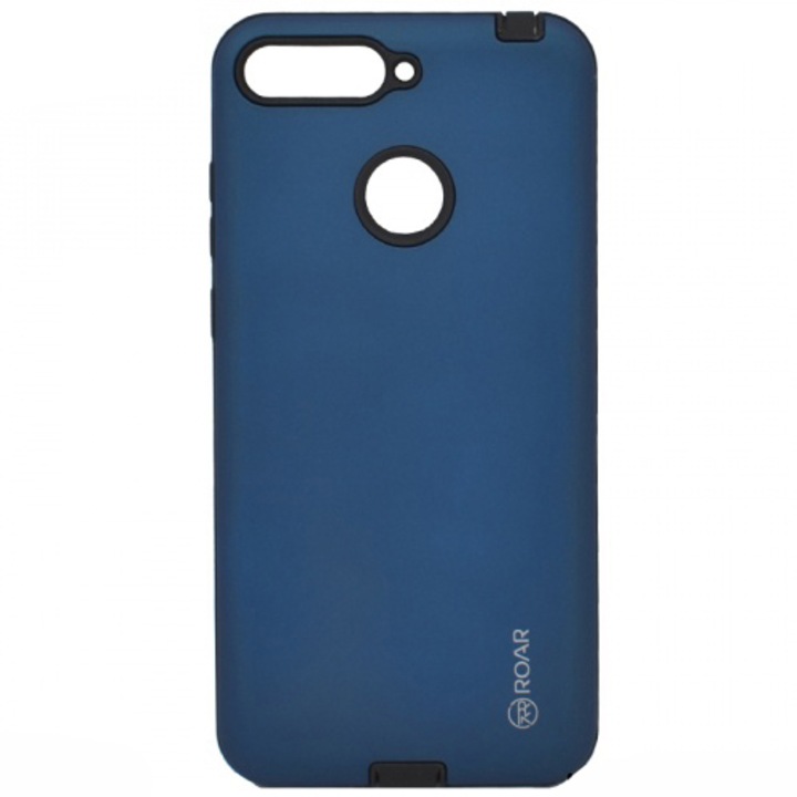Huawei Y6 Prime (2018) Roar Rico Armor telefontok gumi / szilikon (közepesen ütésálló, műanyag hátlap, matt) Sötétkék