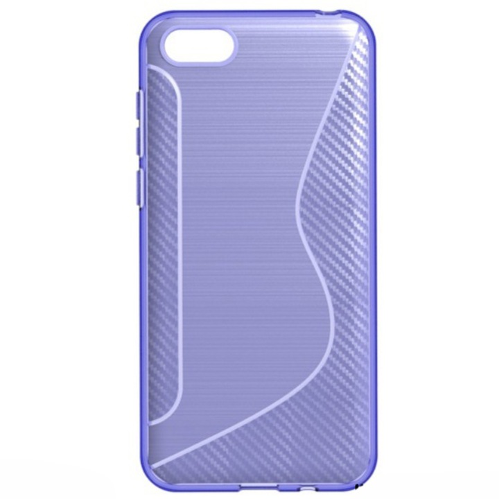 Huawei Y5 2018 (Y5 Prime 2018) telefontok gumi / szilikon (S-line, karbonminta) Lila