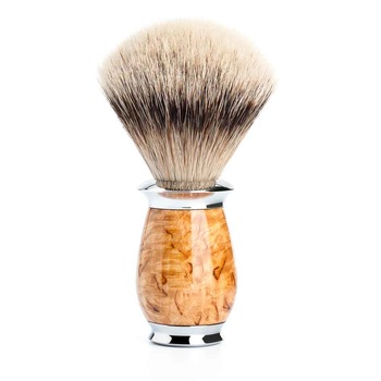 Pamatuf Silvertip Badger cu par de bursuc si maner din lemn de mesteacan karelian 091 H 55 Pamatuf Silvertip Badger cu par de bursuc si maner din lemn de mesteacan karelian 091 H 55