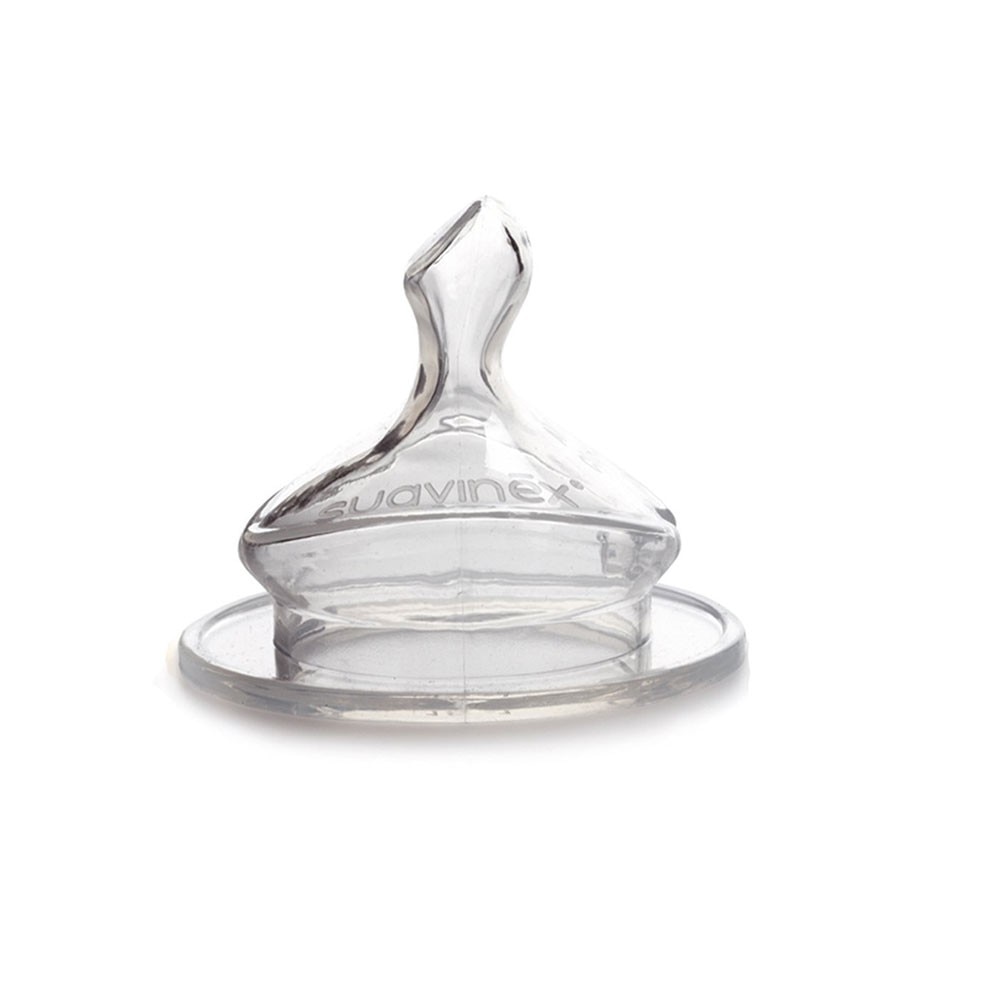 Tetina silicon ortodontica flux mediu biberon gat larg 0-6luni Suavinex