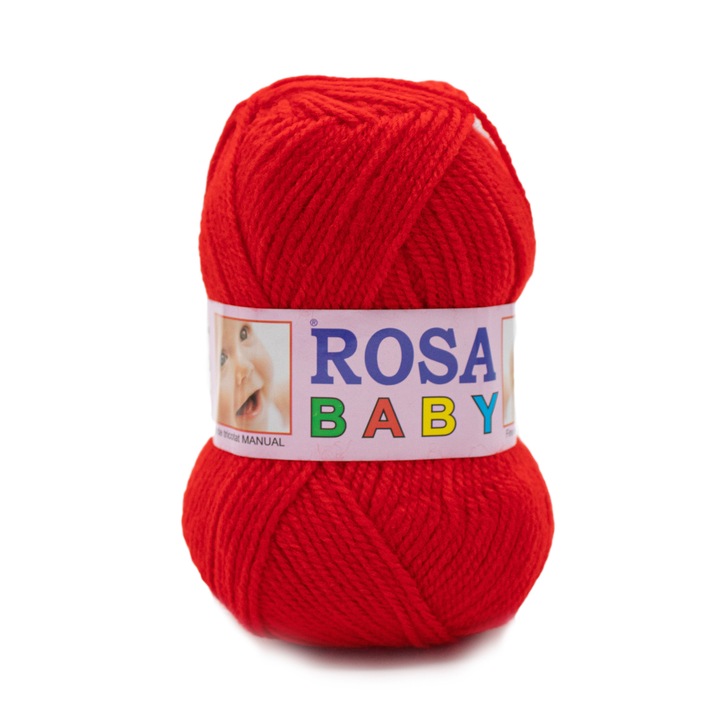 Pachet fir tricotat Rosa Baby, 10 bobine, 20% Poliamida - 80% Acril, 400 g/pachet, culoare rosu, 41