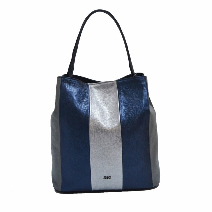 Geanta dama,Zea,piele naturala,multicolora