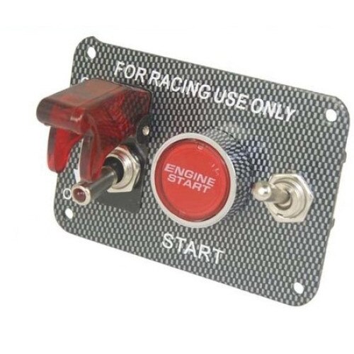 Buton RACING pentru pornire cu cablaj si releu - eMAG.ro