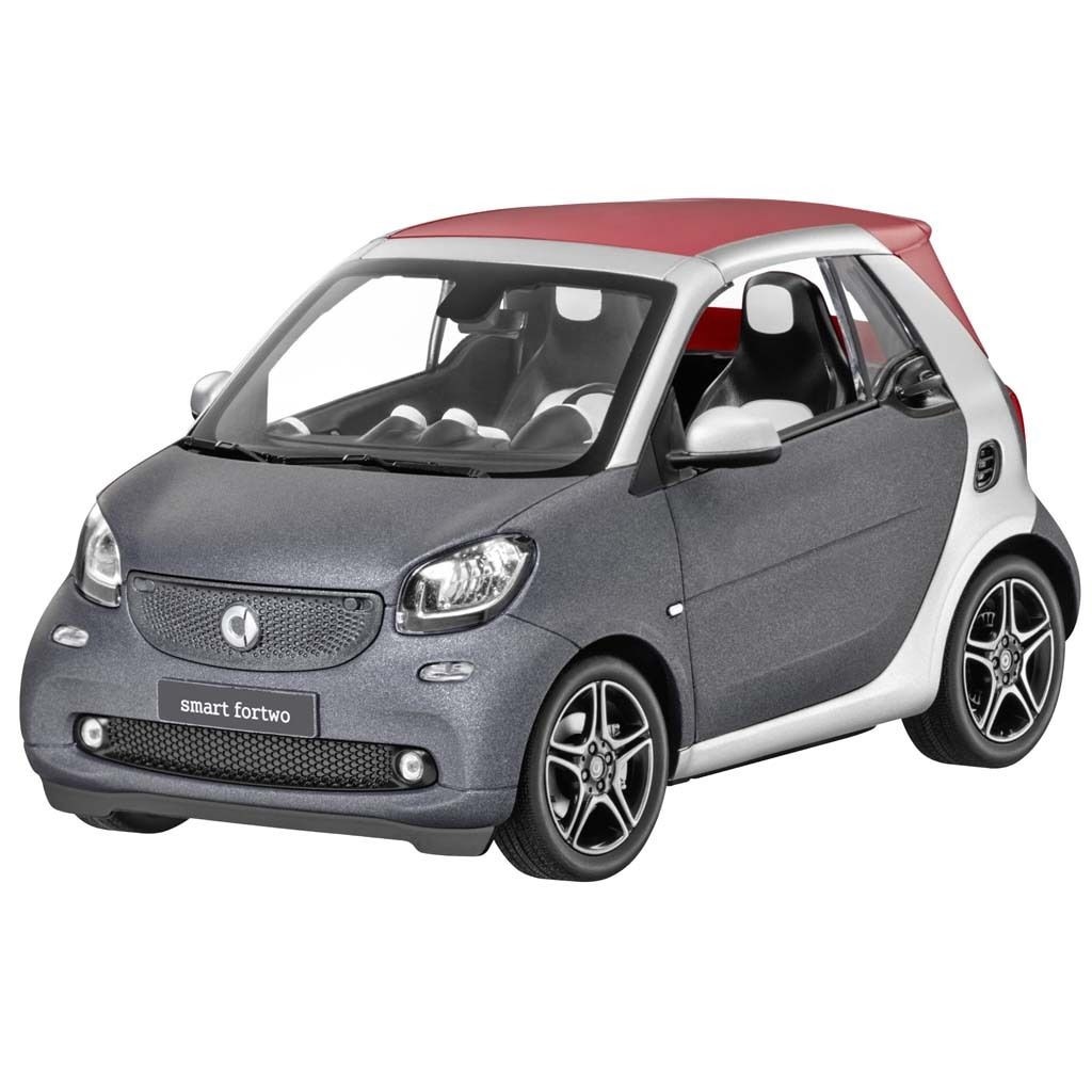 Macheta auto Smart fortwo Cabrio gri mat (A453) 1:18 Norev - eMAG.ro