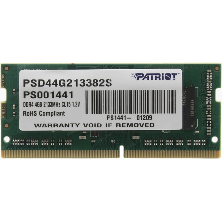 Memorie notebook Patriot Signature 4GB, DDR4, 2133MHz, CL15, 1.2v