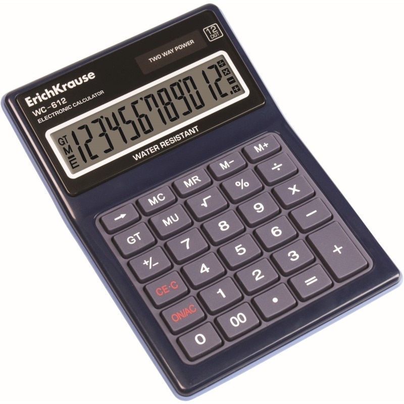 Calculator Birou Erichkrause Wc-612 12Dig Water Resistant gri