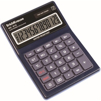 Calculator Birou Erichkrause Wc-612 12Dig Water Resistant gri Calculator Birou Erichkrause Wc-612 12Dig Water Resistant gri