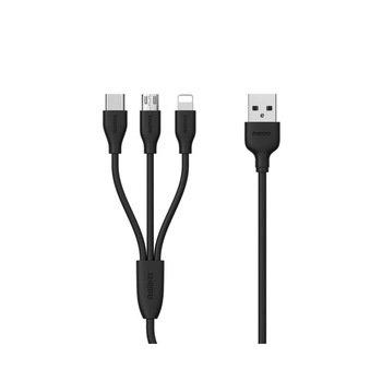 Cablu De Date 3 In 1 Remax Suda Rc-109th Negru Micro Usb, Lightning, Type C Cablu De Date 3 In 1 Remax Suda Rc-109th Negru Micro Usb, Lightning, Type C