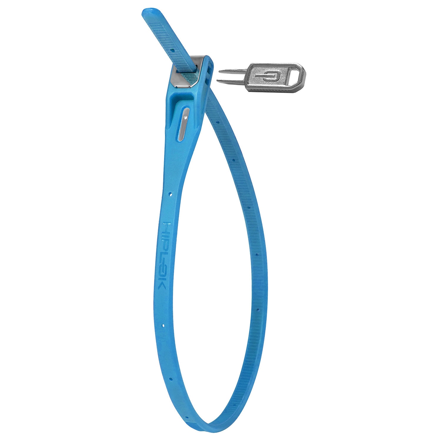 Cablu securitate HIPLOK Z-LOK, 420 mm, Albastru, Cheie