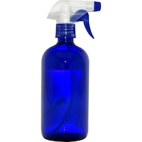 Flacon sticla albastra (cobalt blue), 480ml, cu pulverizator trigger