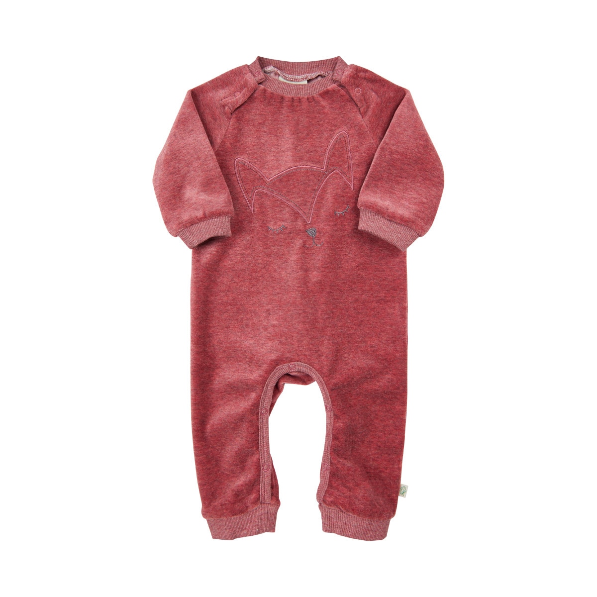 Salopeta de catifea cu motiv jacard vulpe, Minymo, Rosu, Rosu