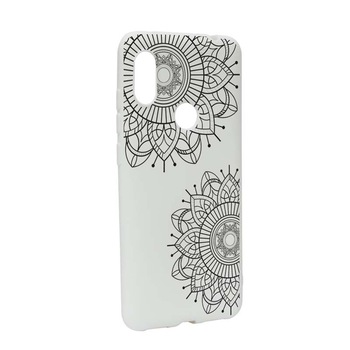 Husa Xiaomi Redmi Note 6 Pro, Silicon, Black Flowers W117 Husa Xiaomi Redmi Note 6 Pro, Silicon, Black Flowers W117